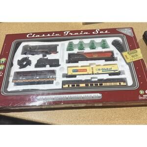 Classic Train Set 40 Pc Battery Operated Lights Sound 25+ Ft Track Works